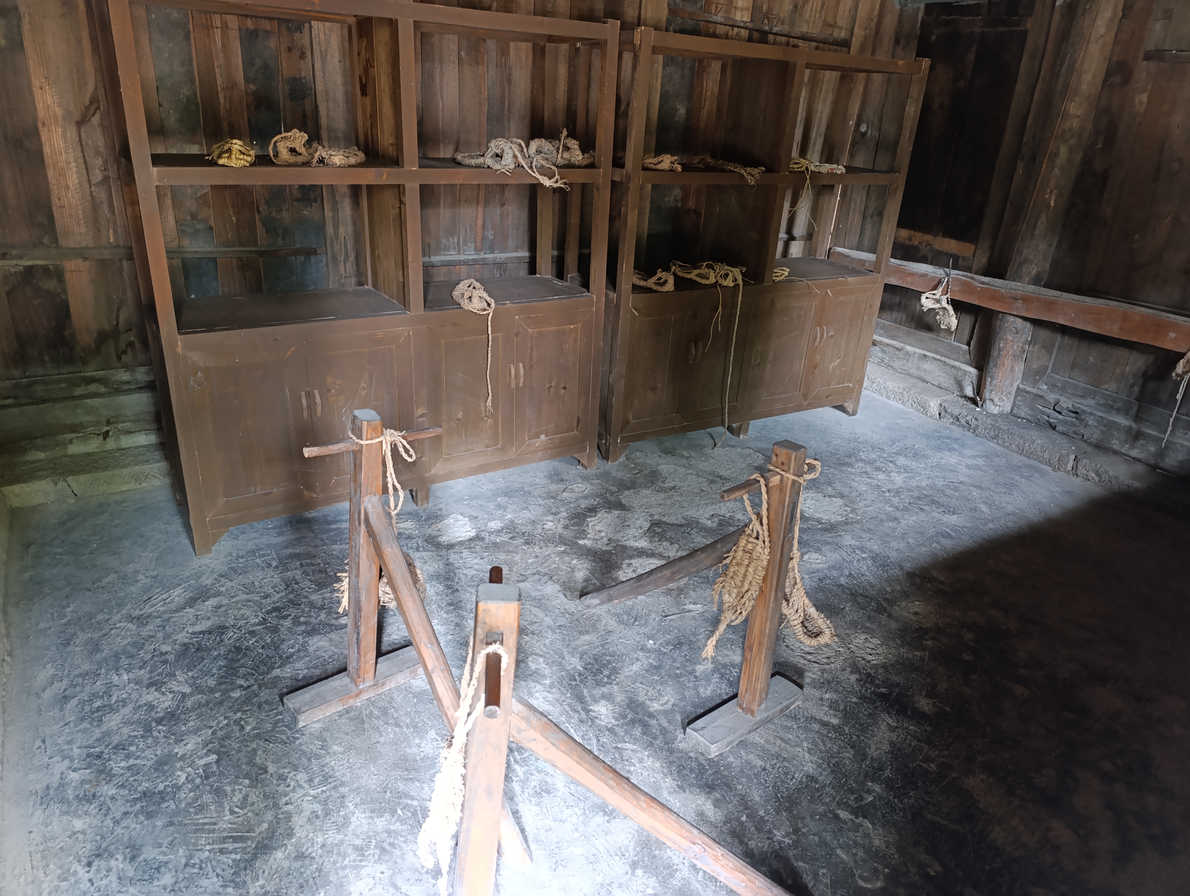 Inside the barracks